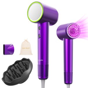 Maxodo Diffuser Hair Dryer | Ionic, High-Speed, Purple