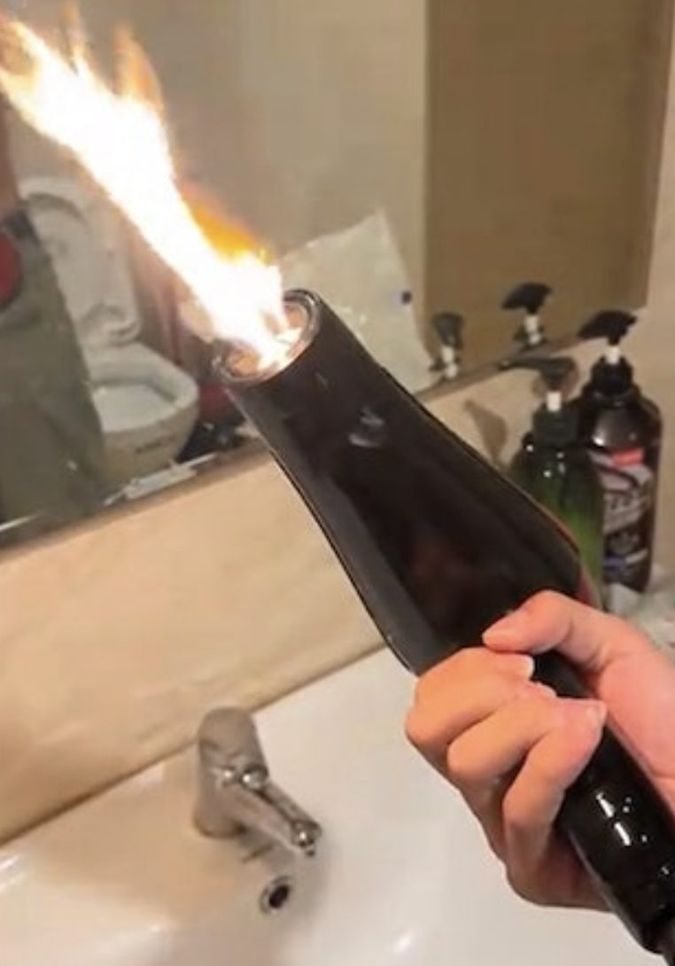 sparks coming from a hair dryer