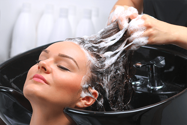 Woman Washing her Hair