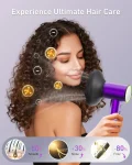 Ionic Hair Dryer with Diffuser, Purple - Hair Care